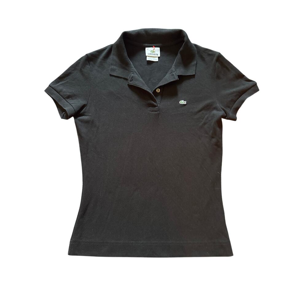 Lacoste Black Y2K Style Polo‎ Baby T Shirt Small